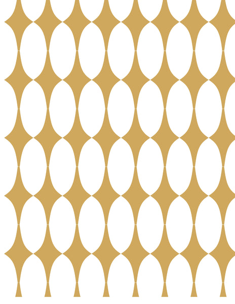 Mod Squad Wallpaper - 103 Mustard Yellow by Fentucci Wallpaper - Designer Wallcoverings and Fabrics