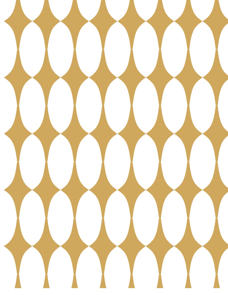 Mod Squad Wallpaper - 103 Mustard Yellow by Fentucci Wallpaper - Designer Wallcoverings and Fabrics