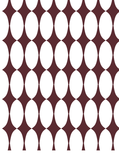 Mod Squad Wallpaper - 102 Burgundy Red by Fentucci Wallpaper - Designer Wallcoverings and Fabrics