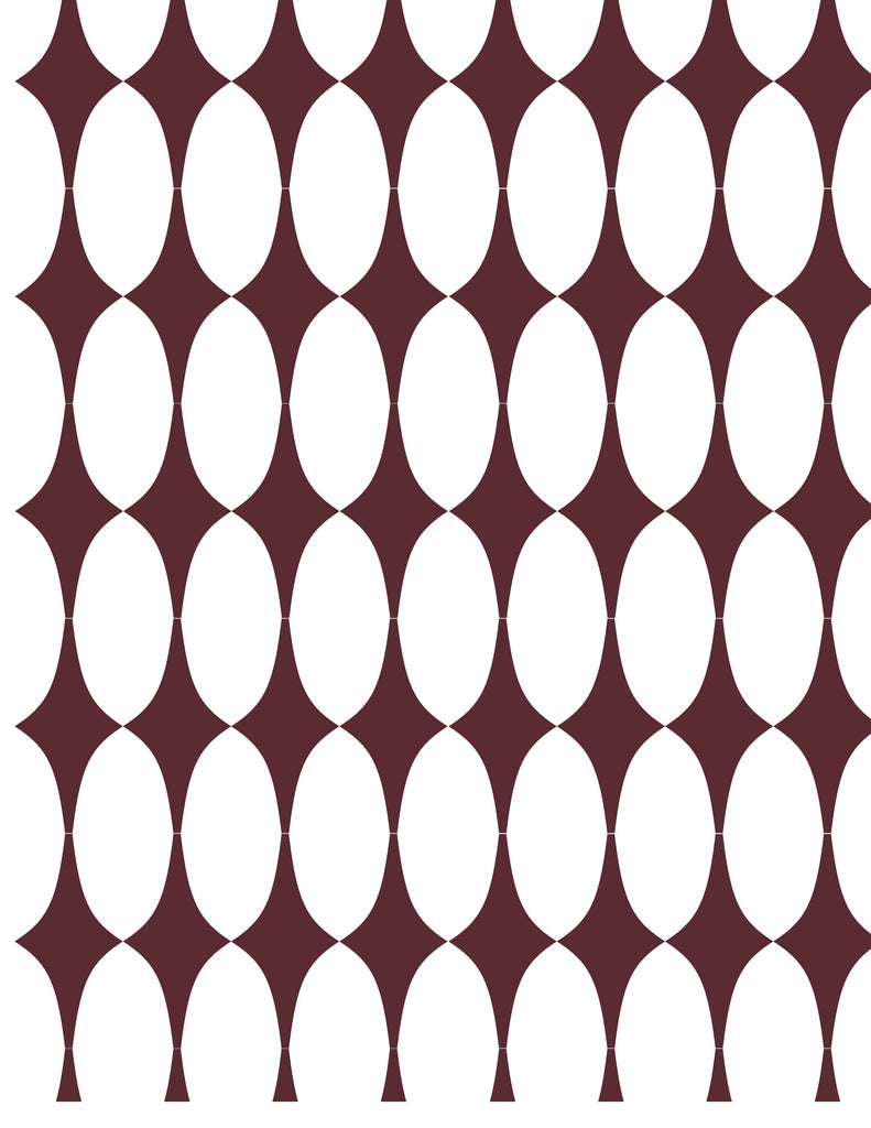 Mod Squad Wallpaper - 102 Burgundy Red by Fentucci Wallpaper - Designer Wallcoverings and Fabrics