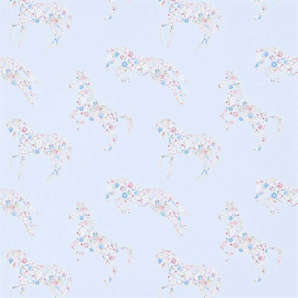 Pretty Ponies Chintz/Blue | Sanderson