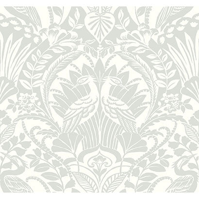 Egret Damask Wallpaper | Jeffrey Stevens
