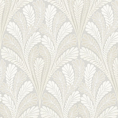 Monaco Ivory Light Gray Wallcovering | Jeffrey Stevens
