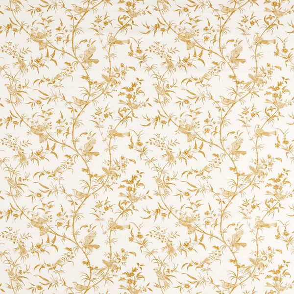 Paradise Woods Toile Mustard | Sanderson