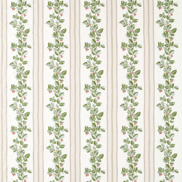 Cobnut Stripe Leaf Green/Berry | Sanderson