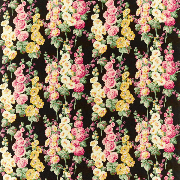 Hollyhocks Ebony/ Cerise | Sanderson