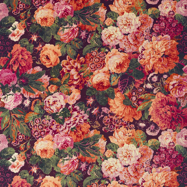 Very Rose And Peony Velvet Wild Plum | Sanderson