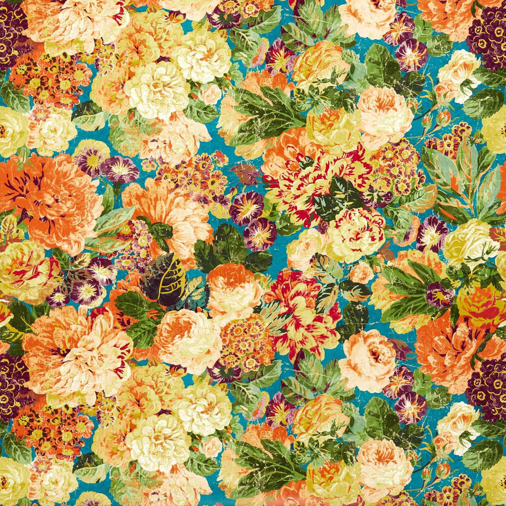 Very Rose And Peony Kingfisher/Rowan Berry | Sanderson