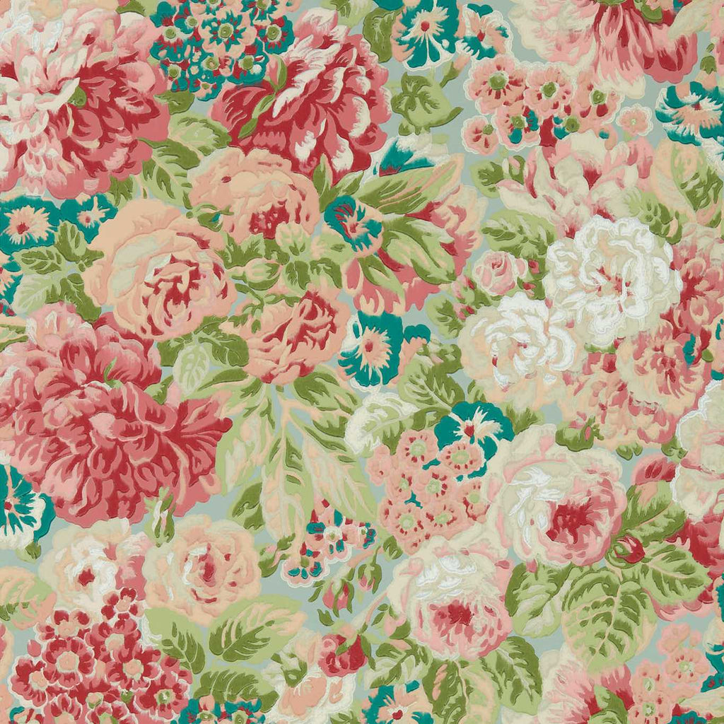 Rose And Peony Blue Clay/Carmen Lt | Sanderson