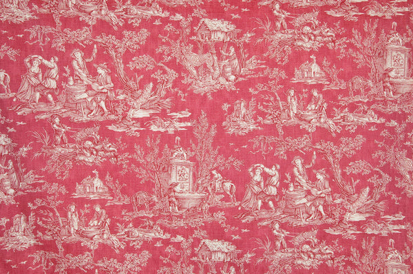 Satin coutances negatif Rouge | Pierre Frey