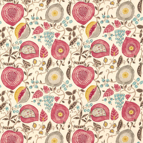 Peas & Pods Cherry/Linen | Sanderson