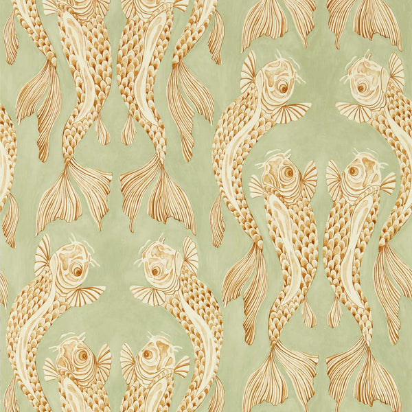Voyaging Koi Oriental Green/Honey | Sanderson
