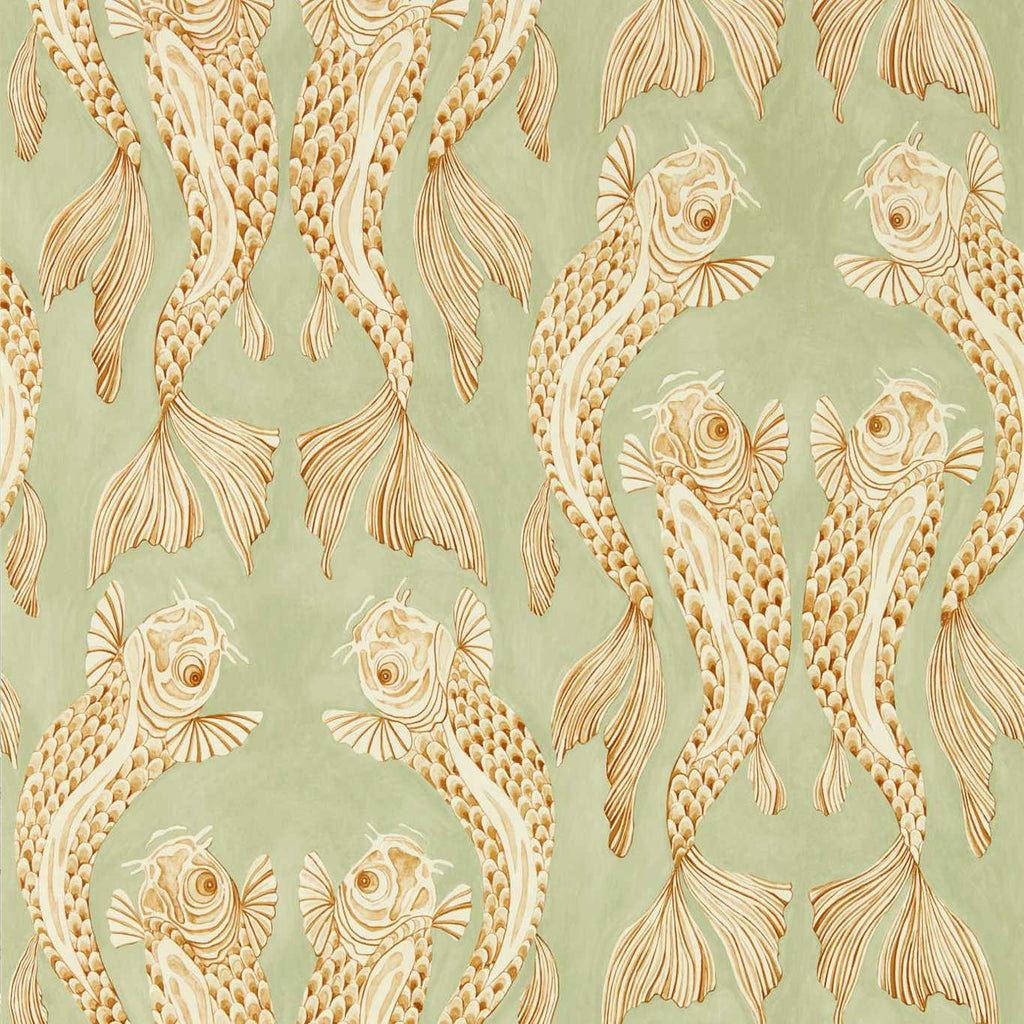 Voyaging Koi Oriental Green/Honey | Sanderson