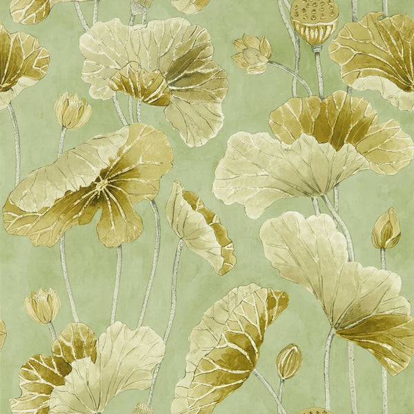 Lotus Leaf Oriental Green/ Olive | Sanderson