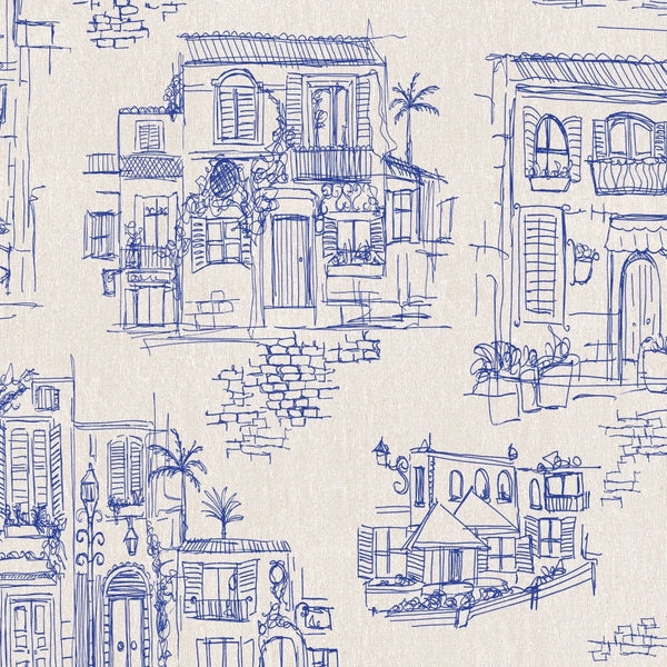 Charming Lanes Denim Wallcovering | Brand McKenzie