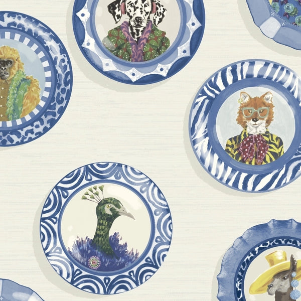 Fine China Blue & White Wallcovering | Brand McKenzie