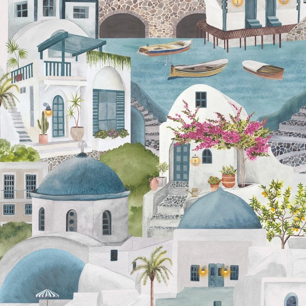 The Mediterranean Slate Blue Wallcovering | Brand McKenzie
