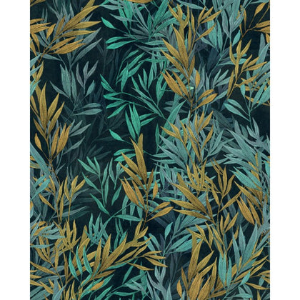 Freshwater Grass Wallcovering| Mind the Gap | Blue, Green, Ochre, Turquoise