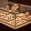 Jewelry display case in DWCC-100400-Per Yard Wallcovering with Backing