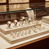 Jewelry display case in DWCC-100800-Per Yard Wallcovering with Backing