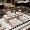 Jewelry display case in DWCC-102600-Per Yard Wallcovering with Backing