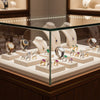 Jewelry display case in DWCC-103200-Per Yard Wallcovering with Backing