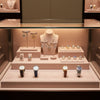 Jewelry display case in DWCC-108600-Per Yard Wallcovering with Backing