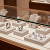 Jewelry display case in DWCC-109800-Per Yard Wallcovering with Backing