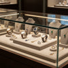 Jewelry display case in DWCC-112140-Per Yard Wallcovering with Backing