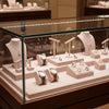 Jewelry display case in DWCC-112190-Per Yard Wallcovering with Backing