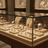 Jewelry display case in DWCC-112310-Per Yard Wallcovering with Backing