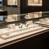 Jewelry display case in DWCC-112330-Per Yard Wallcovering with Backing