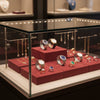 Jewelry display case in DWCC-112360-Per Yard Wallcovering with Backing