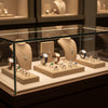 Jewelry display case in DWCC-112370-Per Yard Wallcovering with Backing