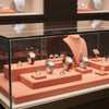 Jewelry display case in DWCC-114600-Per Yard Wallcovering with Backing