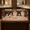 Jewelry display case in DWCC-115200-Per Yard Wallcovering with Backing