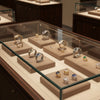 Jewelry display case in DWCC-117600-Per Yard Wallcovering with Backing