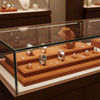 Jewelry display case in DWCC-90000-Per Yard Wallcovering with Backing