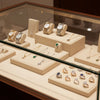 Jewelry display case in DWCC-90200-Per Yard Wallcovering with Backing