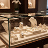 Jewelry display case in DWCC-91600-Per Yard Wallcovering with Backing