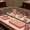 Jewelry display case in DWCC-92200-Per Yard Wallcovering with Backing