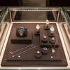 Jewelry display case in DWCC-92600-Per Yard Wallcovering with Backing