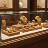 Jewelry display case in DWCC-93800-Per Yard Wallcovering with Backing