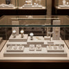 Jewelry display case in DWCC-96800-Per Yard Wallcovering with Backing