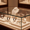 Jewelry display case in DWCC-97600-Per Yard Wallcovering with Backing