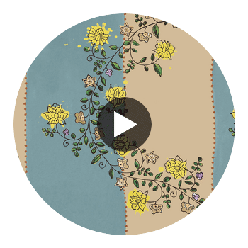 VINE-BLOTS-SKY-SAND Circular Swatch | Franquemont London