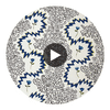 FLORAL-ZIGZAG-SLATE-BLUE Circular Swatch | Franquemont London