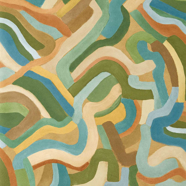 Spiralis spiralis-ochre-turquoise-forest-haw0334-01 | Harlequin