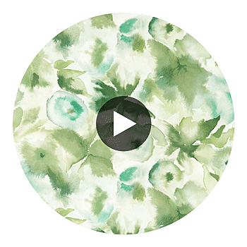 Spin swatch — Flores Clover Kelly Aqua — Harlequin