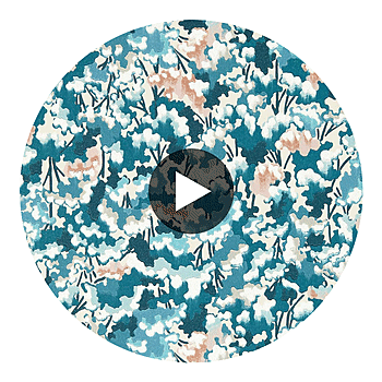 Spin swatch — Tree Tops Midnight Positano Cornflower